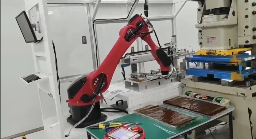 borunte robot work with punching machine borunte robot work with punching machine